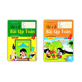 Sách - Combo Vở Ô Li Bài Tập Toán Lớp 4 - Quyển 1 + 2 (Biên Soạn Theo Chương Trình SGK Chân Trời Sáng Tạo)