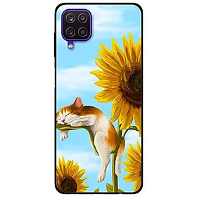 Ốp lưng dành cho Samsung Galaxy A12 - A21s - A31 - mẫu Mèo Ngủ Hoa