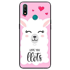 Ốp Lưng in cho Realme 3 Pro Mẫu Cừu Nền Hồng - Hàng Chính Hãng