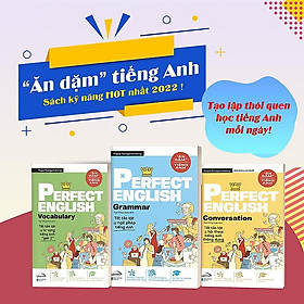 [ Thăng Long Books ] Combo 3 Sách Ăn Dặm Tiếng Anh: Perfect English Vocabulary + Perfect English Grammar + Perfect English Conversation