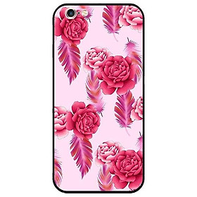 Ốp lưng dành cho Iphone 5 / 5s / 5Se - Iphone 6 / 6s - Iphone 6 Plus / 6s Plus mẫu Mẫu Đơn Nền Hồng