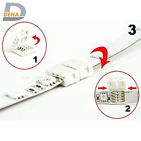 Đầu nối thẳng 4 chân cho led dây dán 5050 RGB đổi màu connector 4P pin 10 mm  trang trí dán tường thạch cao, cây máy tính, màn hình, ti vi, TV, Gaming, Tiktok dán tường, chống nước bền đẹp- Chính hãng DEHA