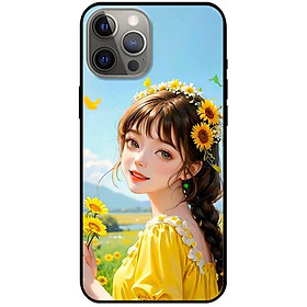 Ốp lưng cho IPhone 12 - 12 Pro - 12 Pro Max - 13 Mini - 13 - 13 Pro - 13 Pro Max - Mỹ Nữ Áo Vàng - Hàng Chính Hãng