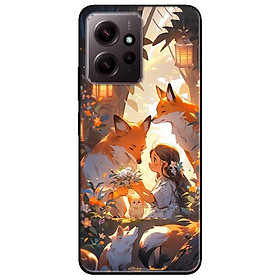 Ốp lưng cho Xiaomi Redmi 12 4G - Redmi Note 12 4G - 12 Pro 4G - 12 Pro 5G - Cô Gái Và Cáo - Hàng Chính Hãng