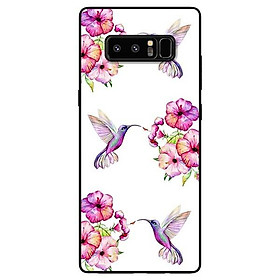 Ốp lưng dành cho Samsung Note 8 - Note 9 - Note 10 - Note 10 Plus mẫu Hoa Và Chim Hồng