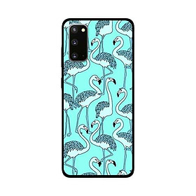 Ốp Lưng Dành Cho Samsung Galaxy S20 mẫu Đàn Hạc Nền Xanh - Hàng Chính Hãng