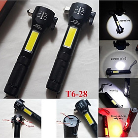 Đèn Pin Siêu Sáng T6-28 Đa Năng Có Dao Cắt
