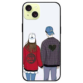 Ốp lưng dành cho Iphone 15 - Iphone 15 Plus - Iphone 15 Pro - Iphone 15 Pro Max - Cặp Đôi Mũ Trắng Xanh - Hàng Chính Hãng