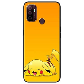Ốp lưng dành cho Oppo A53 mẫu PiKa nền vàng