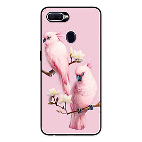 Ốp Lưng in cho Realme 2 Pro Mẫu Chim Vẹt Nền Hồng - Hàng Chính Hãng