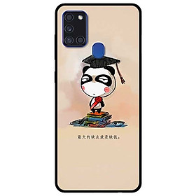 Ốp lưng dành cho Samsung Galaxy A21s mẫu Gấu Trúc Tốt Nghiệp