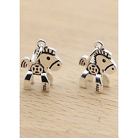 Combo 2 cái charm bạc hình ngựa treo - Ngọc Quý Gemstones