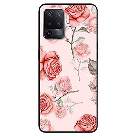 Ốp lưng dành cho Oppo A54 - A74 - A94 - A15 / A15s mẫu Hoa Tiết Hồng Cam