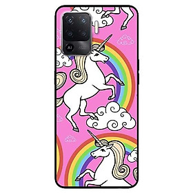 Ốp lưng dành cho Oppo A54 - A74 - A94 - A15 / A15s mẫu Họa Tiết Ngựa Cầu Vòng
