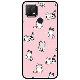 Ốp lưng dành cho Oppo A54 - A74 - A94 - A15 / A15s mẫu Mèo Trắng Đen Nâu