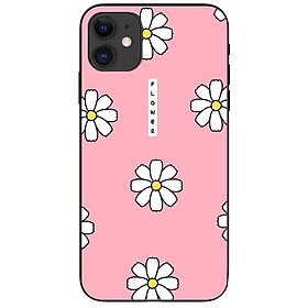 Ốp lưng dành cho Iphone 12 Mini Cúc Trắng Nền Hồng
