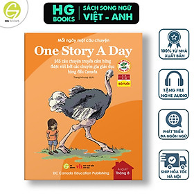 Sách - One Story A Day - CUỐN 8 : 365 câu chuyện phát triển IQ, EQ cho bé - Bản song ngữ tặng kèm file nghe