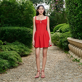 DOTTIE - Đầm coset tùng xòe - Đỏ - D0573