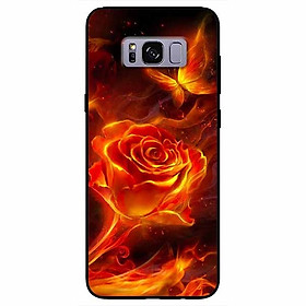 Ốp lưng dành cho Samsung S8 mẫu Hoa Hồng Lửa