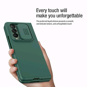 ỐP LƯNG SAMSUNG GALAXY Z FOLD 5 5G NILLKIN CAMSHIELD SILKY SILICON BẢO VỆ CAMERA - Hàng CHÍNH HÃNG