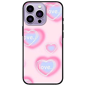 Ốp lưng cho iPhone 12 - iPhone 12 Pro - 12 Pro Max - 13 Mini - iPhone 13 - 13 Pro - 13 Pro Max - Hoạ Tiết Love Hồng - Hàng Chính Hãng