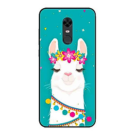 Ốp Lưng in cho Xiaomi Redmi 5 Mẫu Cừu Nền Hoa - Hàng Chính Hãng