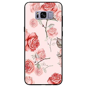 Ốp lưng dành cho Samsung S8 - S8 Plus - S9 Plus mẫu Hoa Tiết Hồng Cam