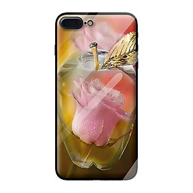 Ốp kính cường lực cho iPhone 8 Plus nền táo 1 - Hàng chính hãng