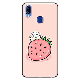 Ốp lưng in cho Vivo Y91 mẫu Cún Dâu - Hàng chính hãng