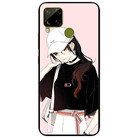 Ốp lưng dành cho Realme C15 mẫu Cô Gái Đội Nón