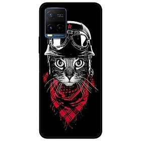 Ốp lưng dành cho Vivo Y21 - Vivo Y21s mẫu Mèo Khăn Đỏ