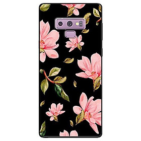 Ốp lưng dành cho Samsung Note 8 - Note 9 - Note 10 - Note 10 Plus mẫu Hoa Lan Hồng Nền Đen