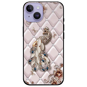 Ốp lưng dành cho Iphone 14 - Iphone 14 Plus - Iphone 14 Pro - Iphone 14 Pro Max - Chim Công Nền Da
