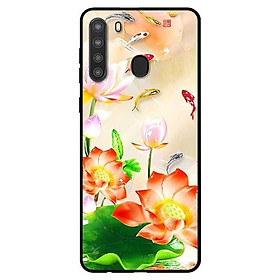 Ốp lưng dành cho Samsung Galaxy A21 mẫu Sen Nở Và Koi