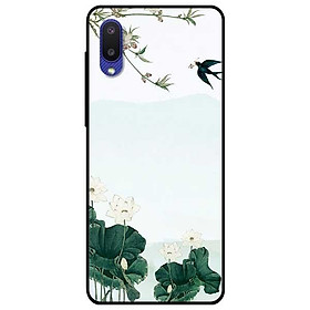 Ốp lưng dành cho Samsung Galaxy A02 - A02s - mẫu Sen Trắng Chim Én