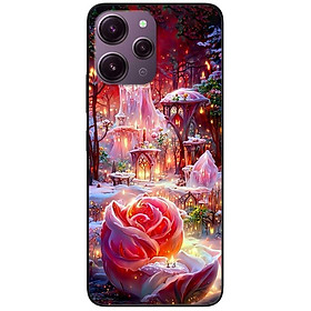 Ốp lưng cho Xiaomi Redmi 12 4G - Redmi Note 12 4G - 12 Pro 4G - 12 Pro 5G - Hoa Hồng Ánh Sáng - Hàng Chính Hãng