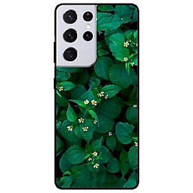 Ốp lưng dành cho Samsung S21 - S21 Plus - S21 Ultra mẫu Lá Xanh Hoa Trắng