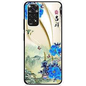 Ốp lưng dành cho Xiaomi Redmi Note 11 4G mẫu Hoa Xanh và Bướm