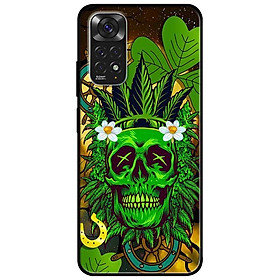 Ốp lưng dành cho Xiaomi Redmi Note 11 4G mẫu Đầu Lâu Xanh Hoa