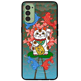 Ốp lưng dành cho Oppo Reno 4 mẫu Mèo Và Cá Chép