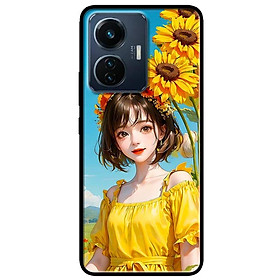 Ốp lưng cho Vivo V23e - Y31 - Y51 - Y55 - Y55s - Y55 2022 - Cô Gái Áo Vàng Hoa HD - Hàng Chính Hãng