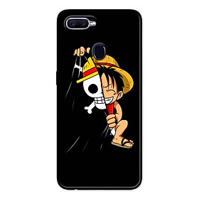 Ốp Lưng in cho Oppo A7 Mẫu Mũ Rơm Nền Đen - Hàng Chính Hãng