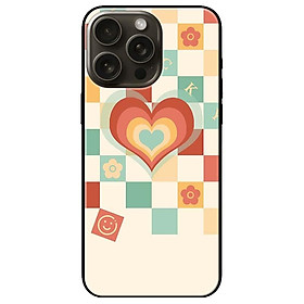 Ốp lưng dành cho Iphone 15 - Iphone 15 Plus - Iphone 15 Pro - Iphone 15 Pro Max - Tim Ô Vuông Nhiều Màu - Hàng Chính Hãng