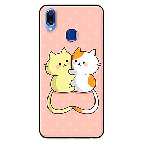 Ốp lưng in cho Vivo Y95 mẫu Couple Cat Tim - Hàng chính hãng