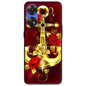 Ốp lưng dành cho Oppo Reno 8T 4G - Reno 8T 5G - Reno 10 5G - Reno 10 Pro 5G - Neo Vàng Nền Đỏ - Hàng Chính Hãng