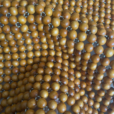 Đệm lót ghế ô tô hạt gỗ pơ mu cao cấp hạt 18ly -màu vàng (hàng làm kỹ )