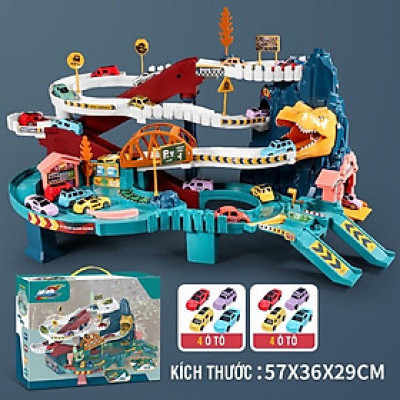 Đường hầm khủng long, bộ đường đua hầm sư tử kèm gara