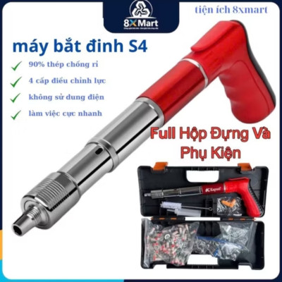 MÁY BẮN ĐINH BÊ TÔNG SẮT THÉP XUYÊN QUA MỌI THỨ BẰNG HẠT NỔ SIÊU MẠNH TẶNG KÈM THEO PHỤ KIỆN