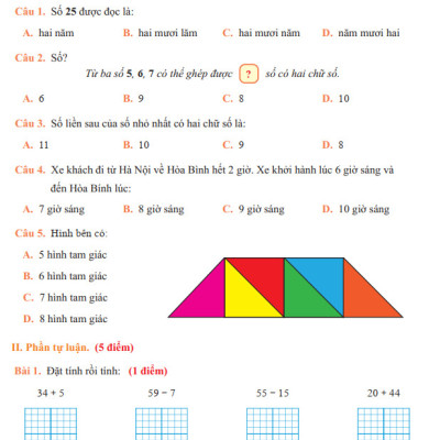 Sách - Đề Kiểm Tra Toán Lớp 1 - Cánh Diều - Học Kì 2