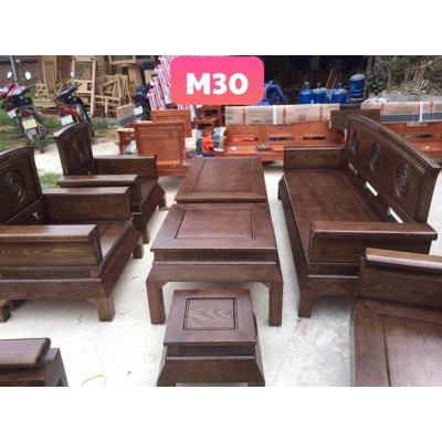 Bàn ghế Hoàng Cung gỗ sồi